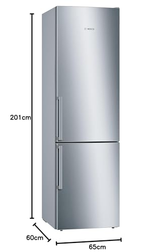ElecCuisine Réfrigérateur Série 6 combiné pose-libre, 201 x 60 cm, Inox anti trace de doigts