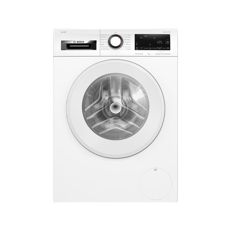 ElecCuisine Lave-linge Frontal 9 kg - Classe A - 1400 trs/min - Dosage Automatique - Blanc
