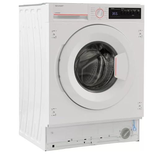 ElecCuisine Lave-linge Encastrable 8 kg - 1400 trs/min - Moteur Induction Silencieux - Blanc