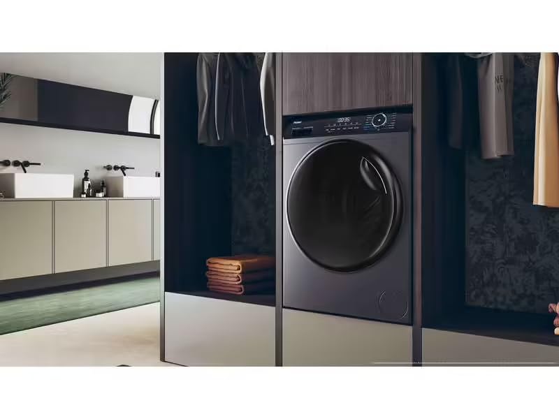ElecCuisine Lave-linge Séchant Frontal 8 kg / 5 kg - 1400 trs/min - Moteur Induction Direct - Silver