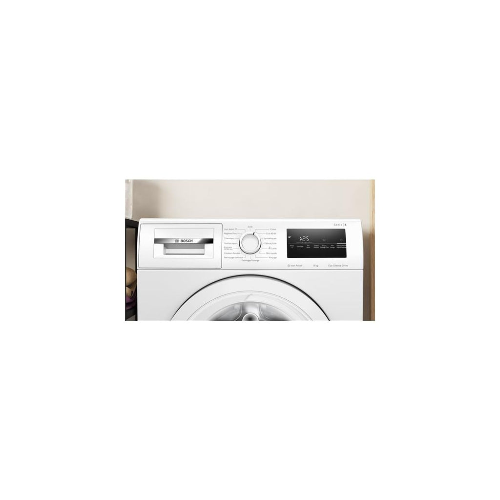 ElecCuisine Lave-linge Hublot 8 kg - 1400 trs/min - Classe A - Moteur Induction Silencieux - Blanc