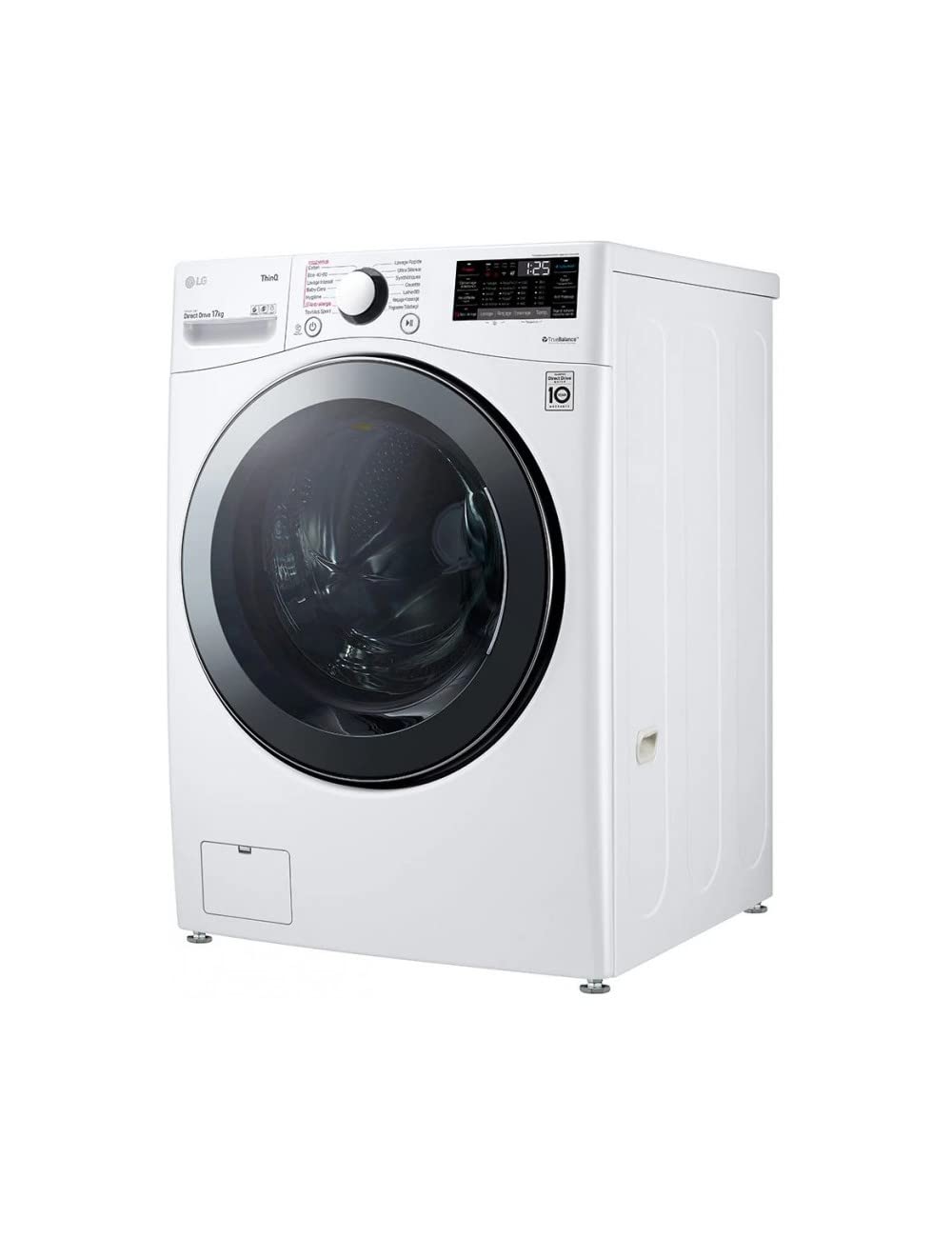 ElecCuisine Lave-linge Frontal Grande Capacité 17 kg - Moteur Induction Silencieux - Noir