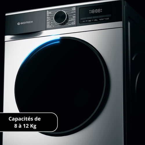 ElecCuisine Lave-linge frontal - 12 Kg - 1400 tr/mn - 16 programmes - Eco - Intensif - Rapide – Très Faible conso - Classe A-20% (Blanc, 12 Kg)