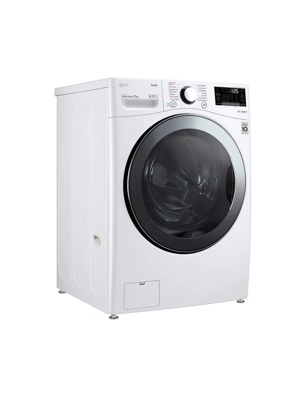 ElecCuisine Lave-linge Frontal Grande Capacité 17 kg - Moteur Induction Silencieux - Noir