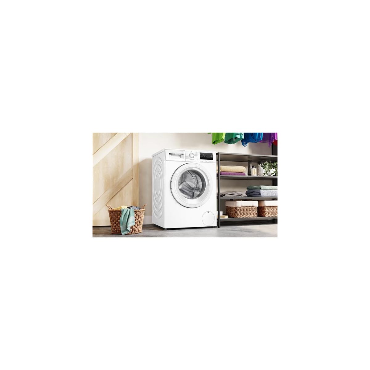 ElecCuisine Lave-linge Hublot 8 kg - 1400 trs/min - Classe A - Moteur Induction Silencieux - Blanc