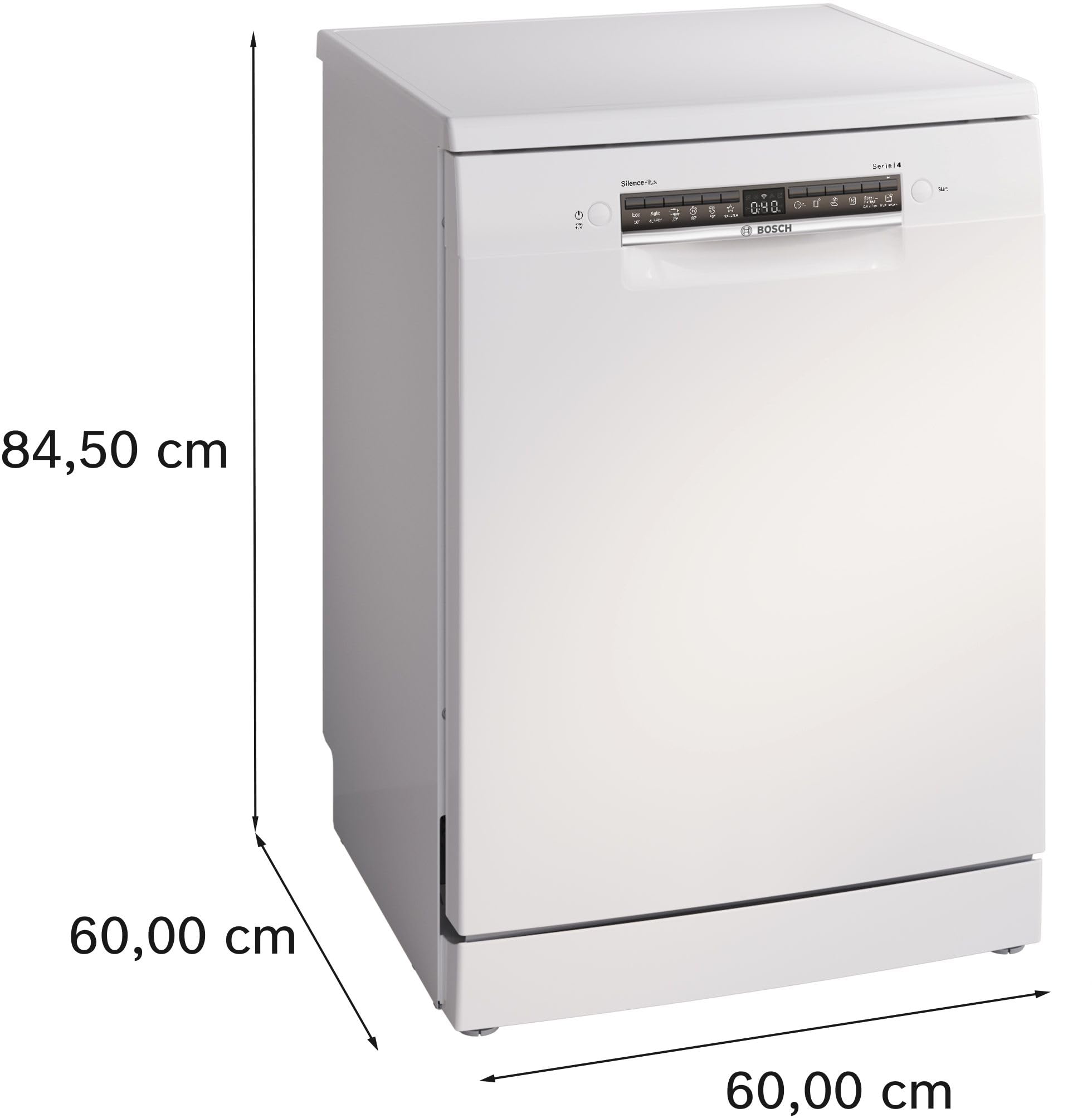 ElecCuisine Lave-vaisselle  Série 4 60 cm, Pose libre, Blanc