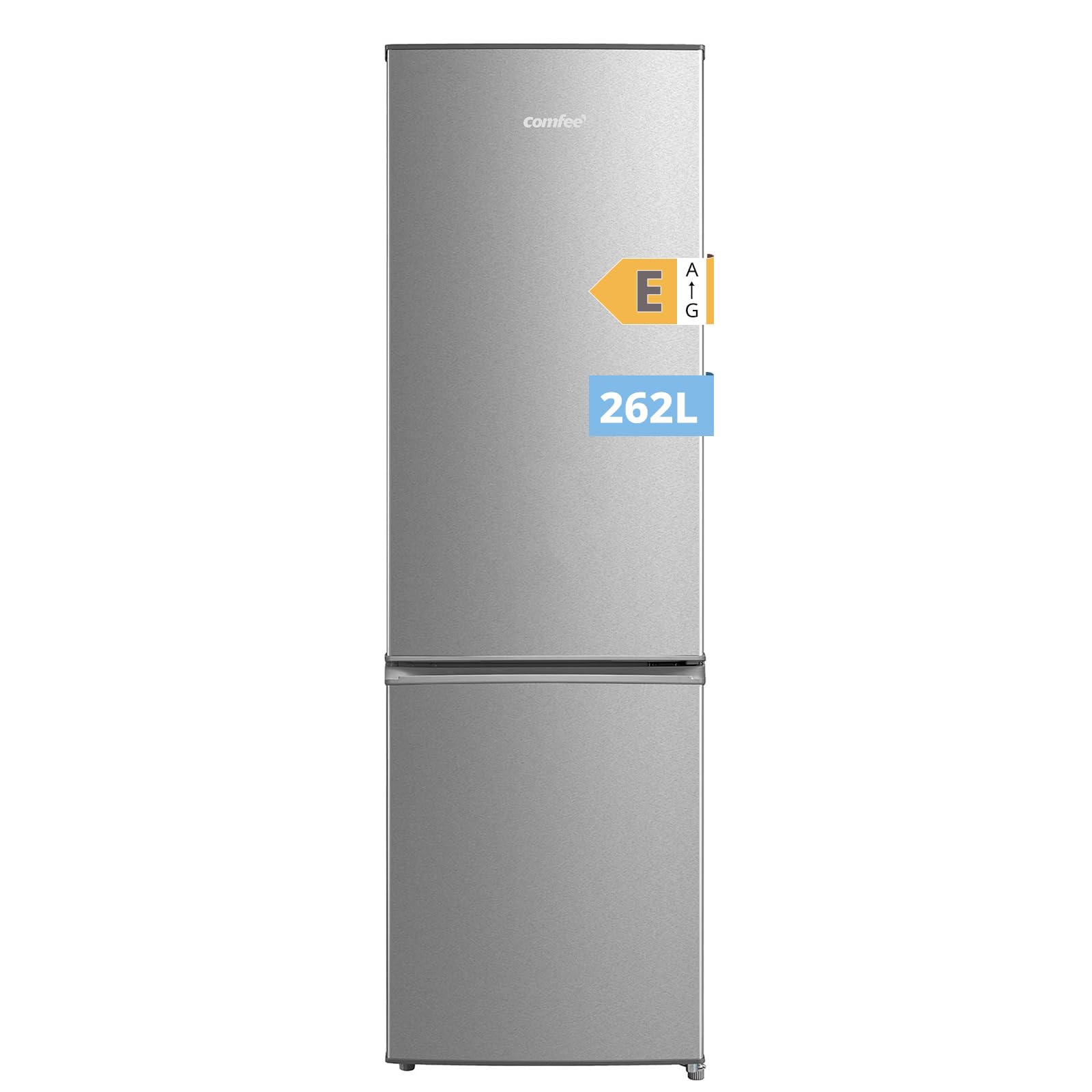 ElecCuisine Réfrigérateur combiné 262L pour la maison - Grande capacité au quotidien - Technologie Low Frost - Silencieux (39 dB) - Acier inoxydable