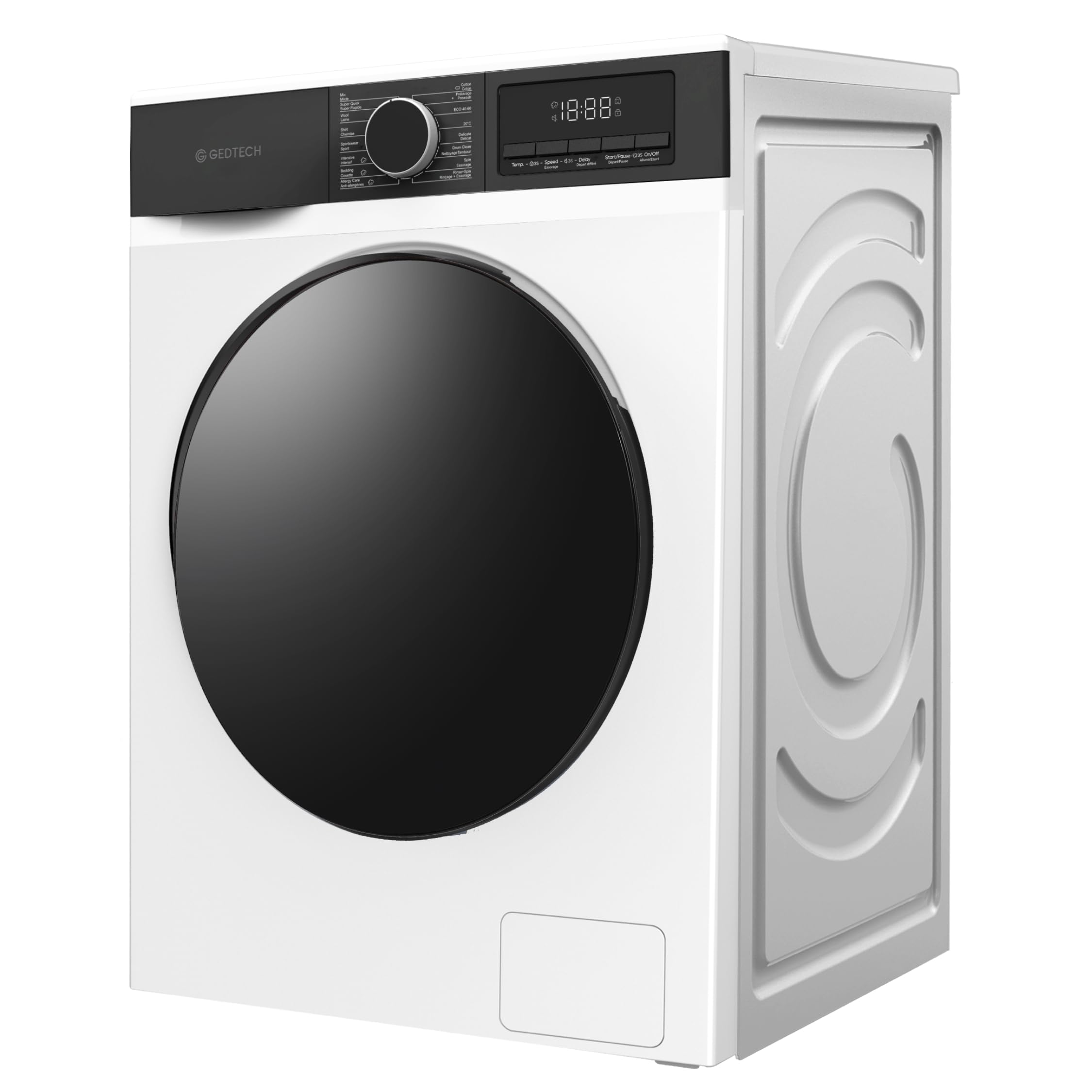 ElecCuisine Lave-linge frontal - 12 Kg - 1400 tr/mn - 16 programmes - Eco - Intensif - Rapide – Très Faible conso - Classe A-20% (Blanc, 12 Kg)