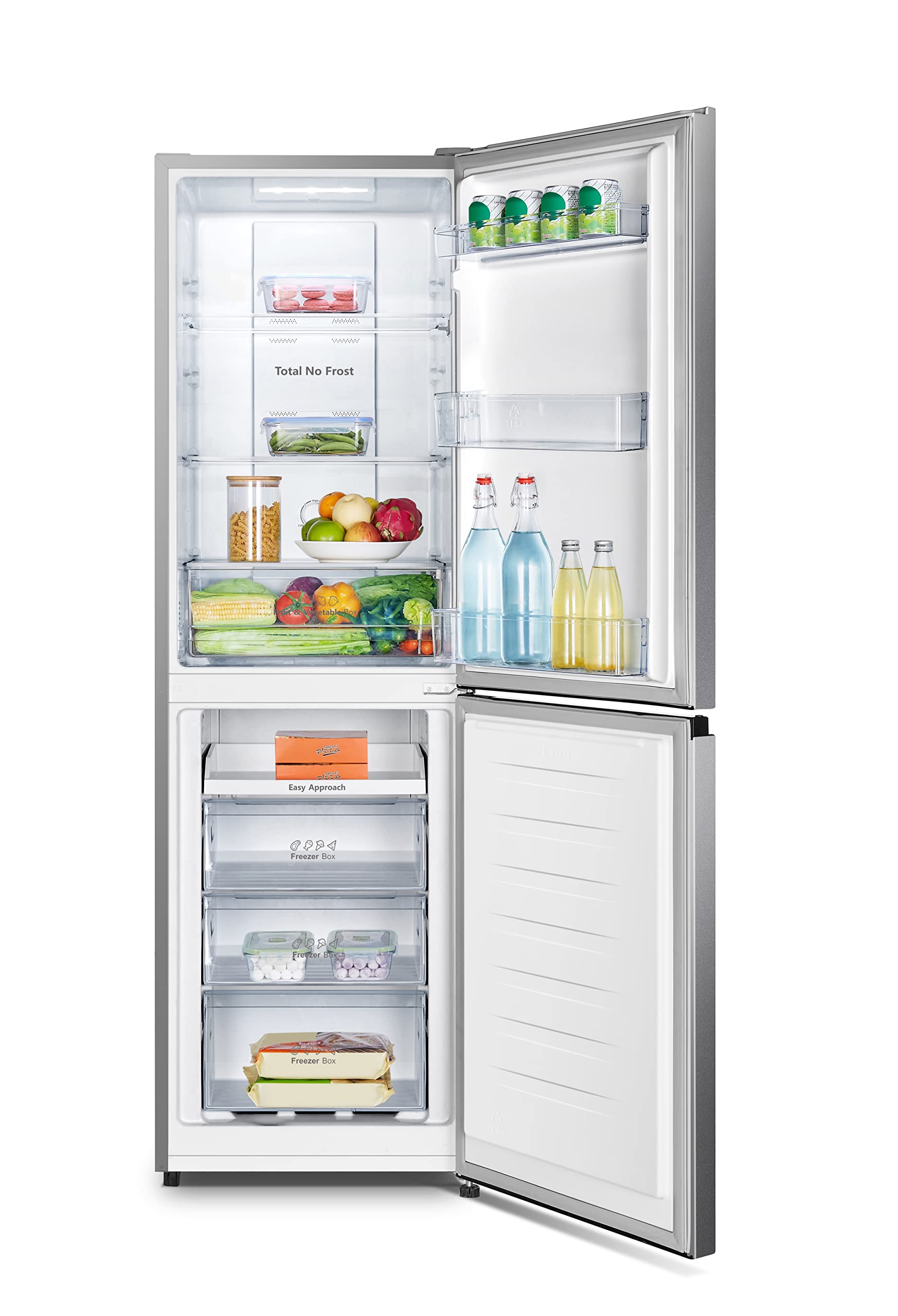 ElecCuisine réfrigérateur-congélateur Autoportante 256 L F Argent