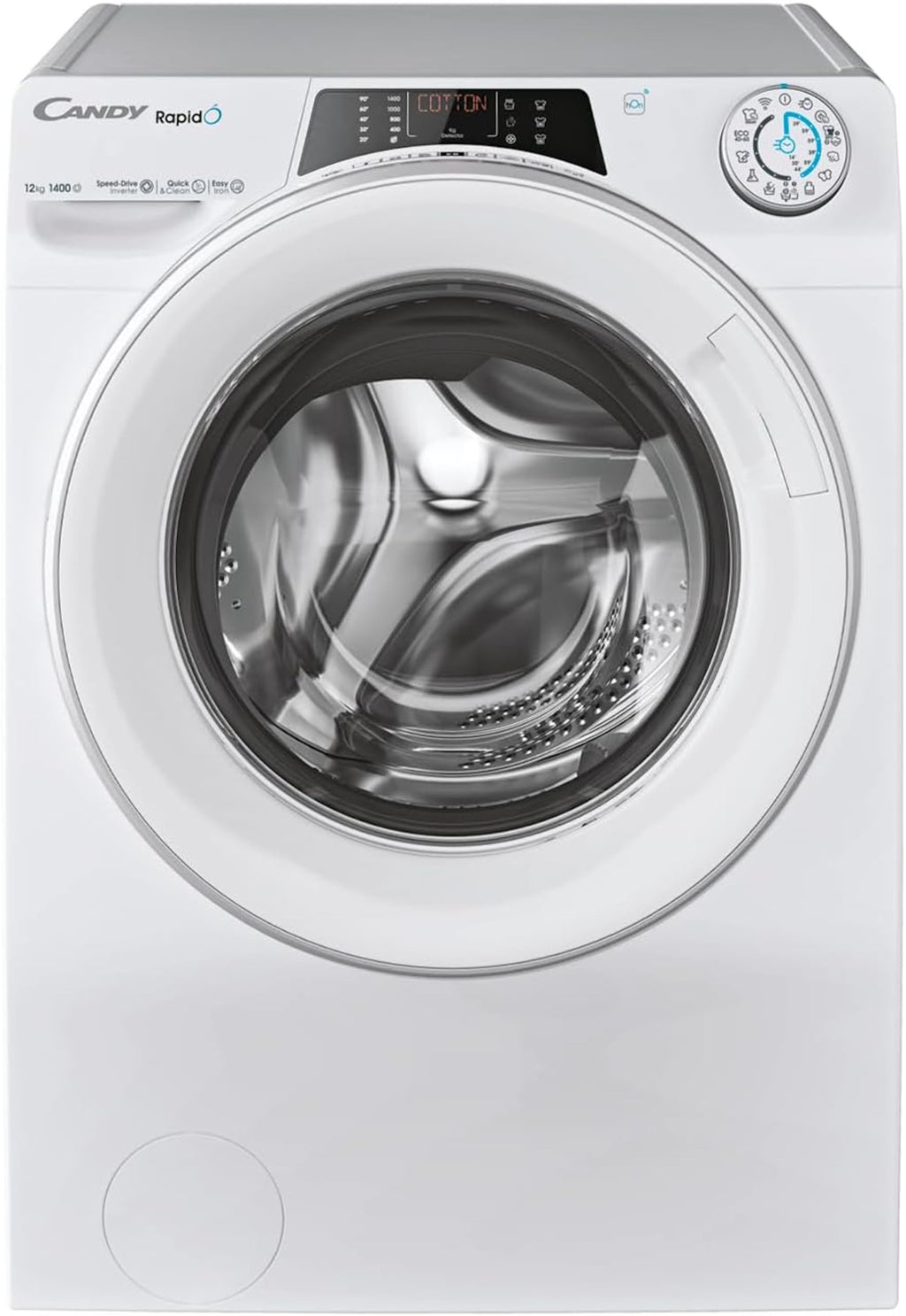 ElecCuisine Lave-Linge Hublot - Machine à Laver 12kg/1400 trs/min - Classe Énergétique A - 15 Programmes - WiFI+Bluetooth, Ecran Digital, Mix Power System - Blanc - 85 x 60 x 67 cm
